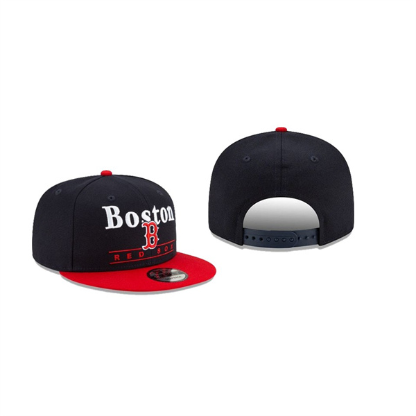 Men's Boston Red Sox Two Tone Retro Navy 9FIFTY Snapback Hat