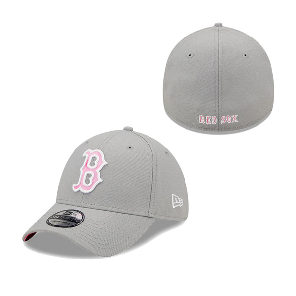 Men's Boston Red Sox New Era Gray 2022 Mother's Day 39THIRTY Flex Hat