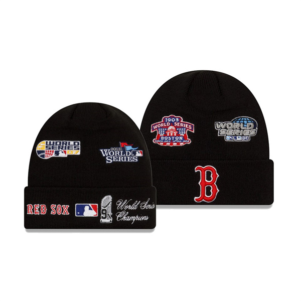 Boston Red Sox Champions Black Cuffed Knit Hat