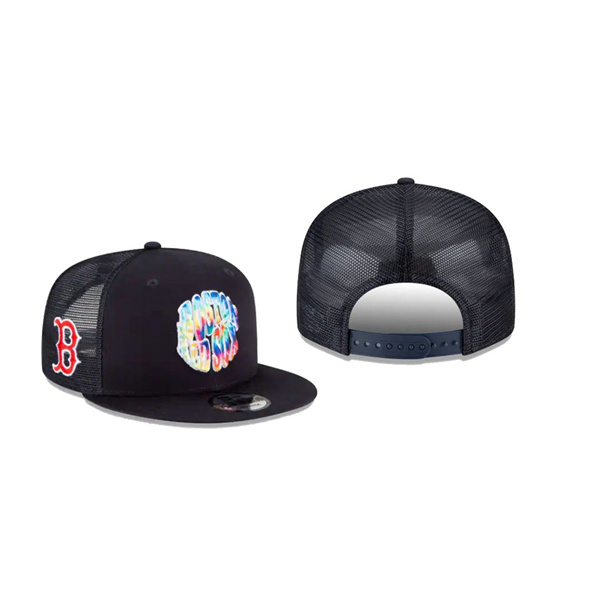 Men's Boston Red Sox Groovy Collection Black 9FIFTY Snapback Hat