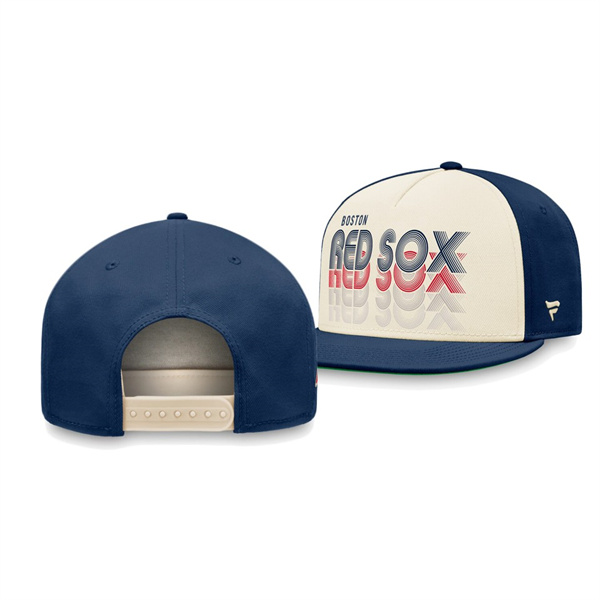 Boston Red Sox True Classic Cream Navy Gradient Snapback Hat