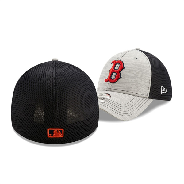 Men's Red Sox Prime Neo Gray Navy 39THIRTY Flex Hat