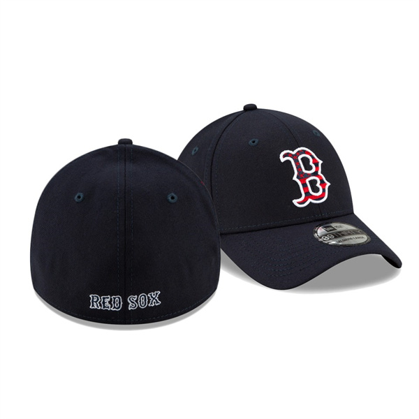 Men's Red Sox 2021 Independence Day Navy 39THIRTY Flex 4th Of July Hat