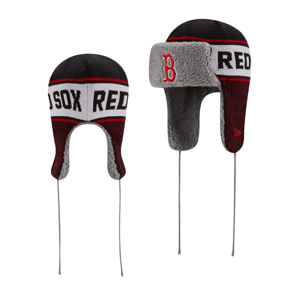 Boston Red Sox Knit Trapper Navy Hat