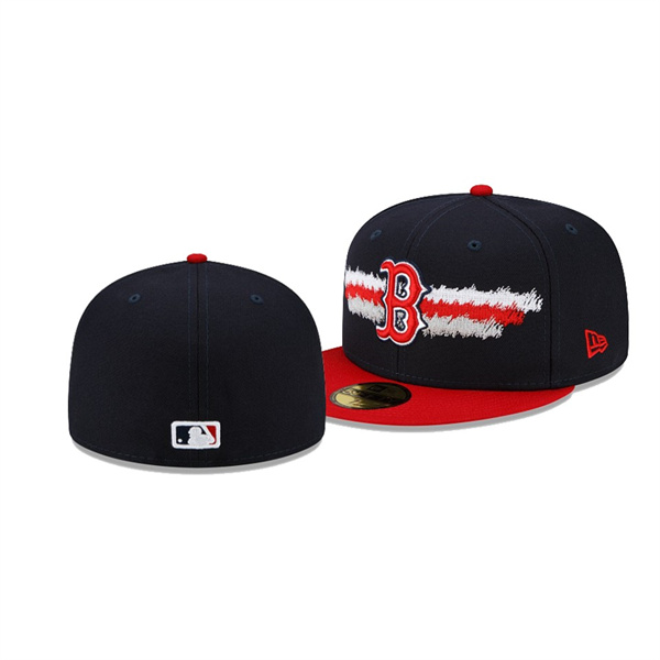Boston Red Sox Scribble Navy 59FIFTY Fitted Hat