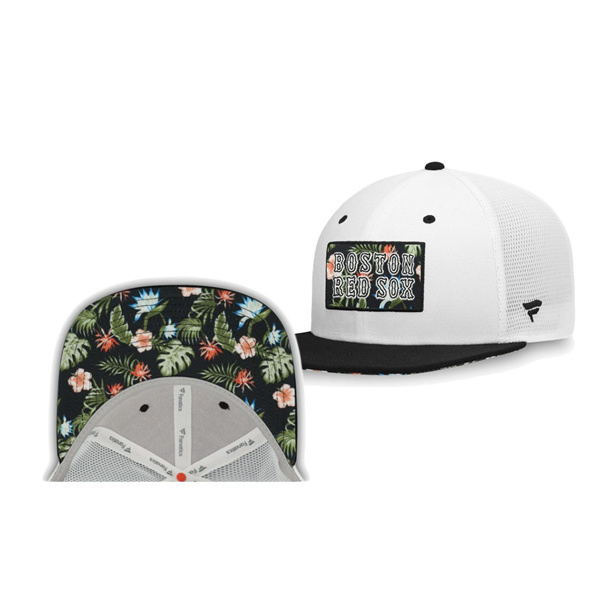 Men's Red Sox Infield Garden White Trucker Snapback Hat