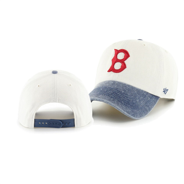 Boston Red Sox Apollo White Navy Two-Tone Cleanup Snapback Hat