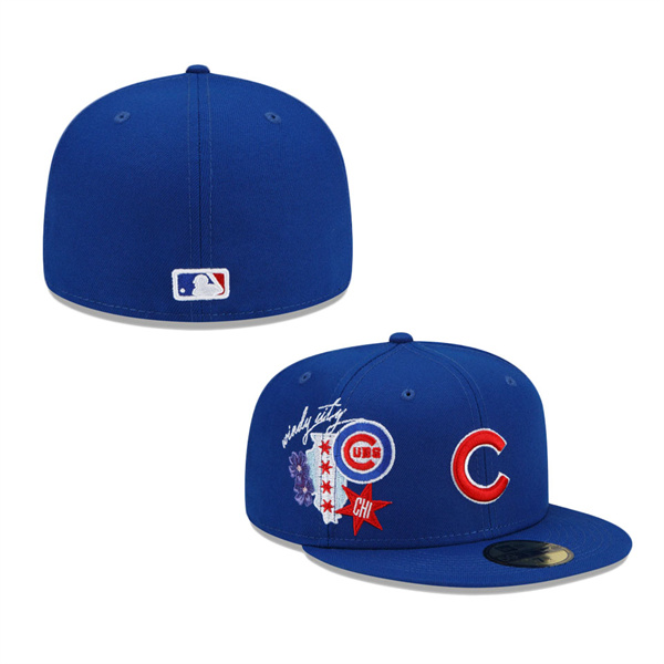 Chicago Cubs New Era City Cluster 59FIFTY Fitted Hat Royal