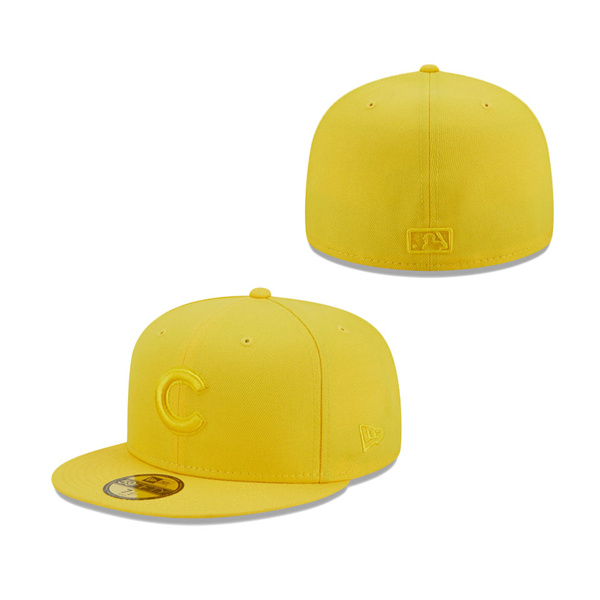 Chicago Cubs New Era Icon Color Pack 59FIFTY Fitted Hat Yellow