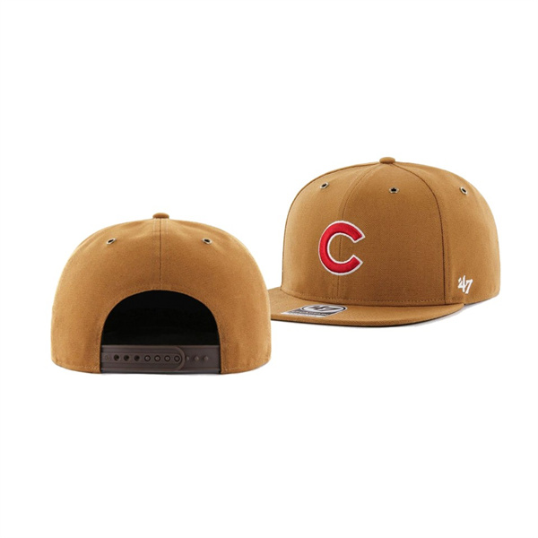 Men's Chicago Cubs Carhartt X 47 Brand Khaki Captain Hat