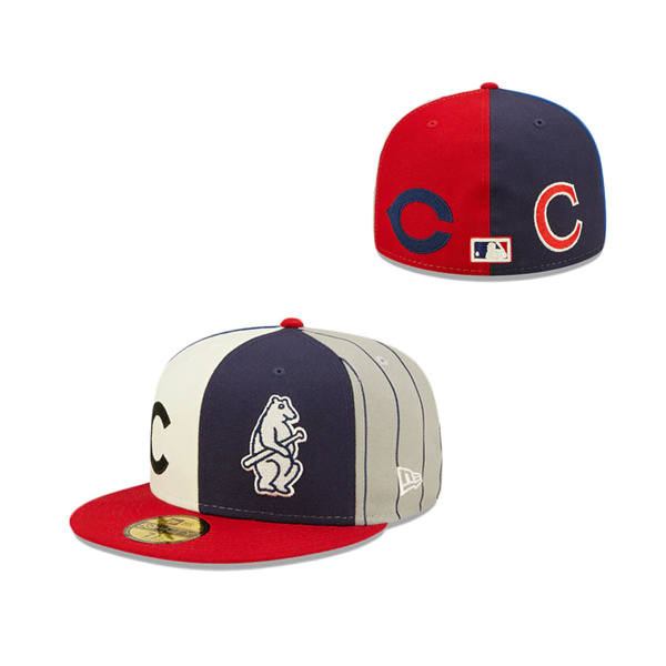 Chicago Cubs Logo Pinwheel 59FIFTY Fitted Hat