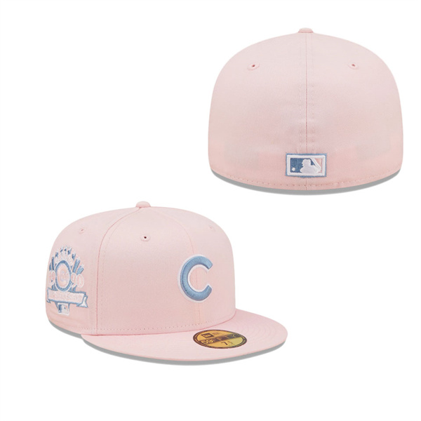 Chicago Cubs Pink Sky Blue 1990 MLB All-Star Game Cooperstown Collection Undervisor 59FIFTY Fitted Hat