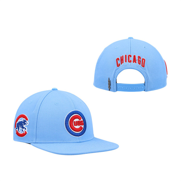 Men's Chicago Cubs Pro Standard Light Blue Classic Wool Snapback Hat