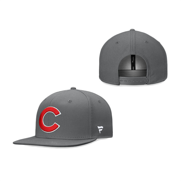 Chicago Cubs Fanatics Branded Snapback Hat Graphite