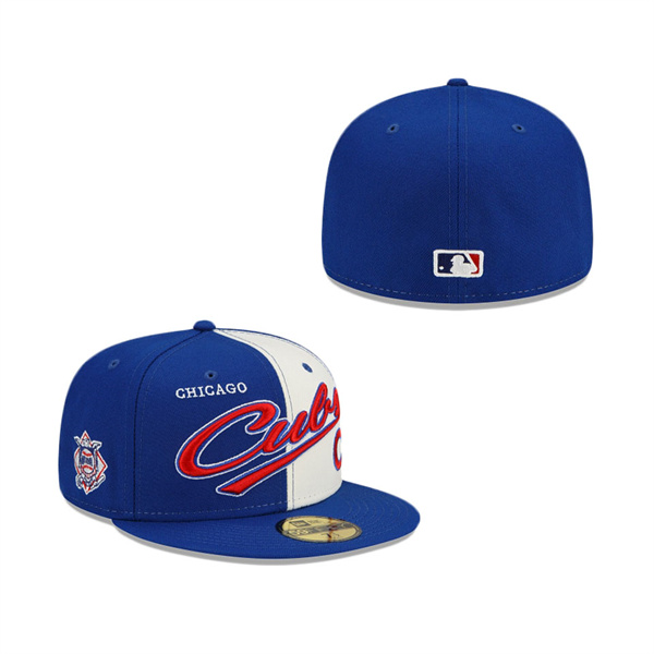 Chicago Cubs Split Front 59FIFTY Fitted Hat