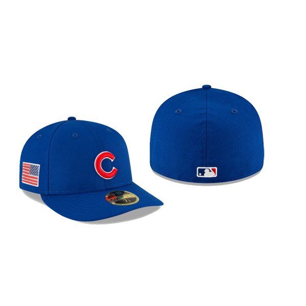 Men's Chicago Cubs Crystals From Swarovski Royal Flag Low Profile 59FIFTY Fitted Hat