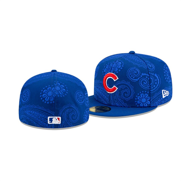 Chicago Cubs Swirl Royal 59FIFTY Fitted Hat