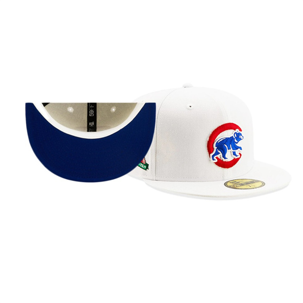 Chicago Cubs Undervisor White Wrigley Field 100th Anniversary Patch 59FIFTY Hat