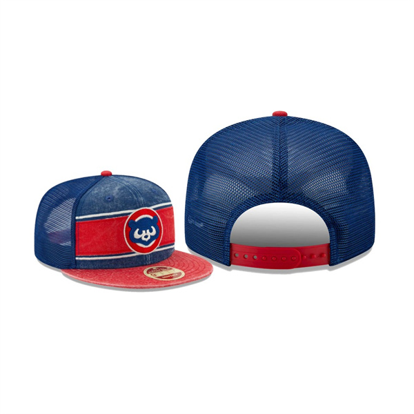 Men's Chicago Cubs Heritage Band Royal Trucker 9FIFTY Snapback Hat