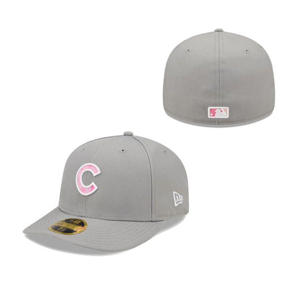 Men's Chicago Cubs New Era Gray 2022 Mother's Day On-Field Low Profile 59FIFTY Fitted Hat