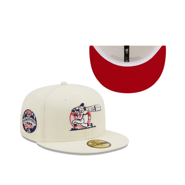 Chicago White Sox Comiskey Park 75th Anniversary Chrome Alternate Undervisor 59FIFTY Fitted Cap Cream