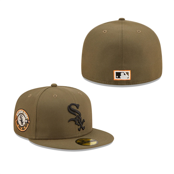 Chicago White Sox New Era All-Star Game Hunter Flame Undervisor 59FIFTY Fitted Hat Olive