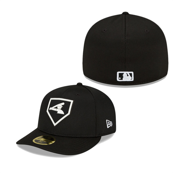 Chicago White Sox Black Clubhouse Alternate Logo Low Profile Fitted Hat