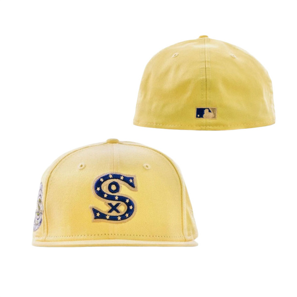 New Era X Shoe Palace Chicago White Sox Canary Yellows 59FIFTY Fitted Cap