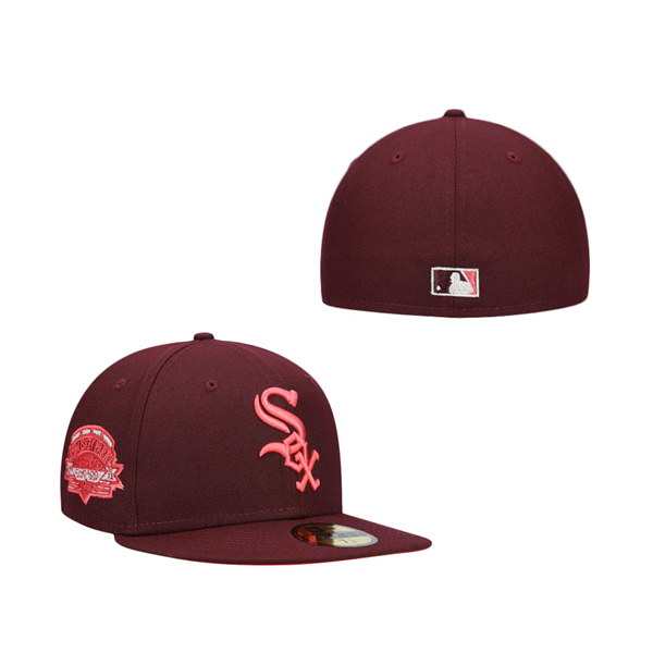 Chicago White Sox New Era Color Fam Lava Red Undervisor 59FIFTY Fitted Hat Maroon