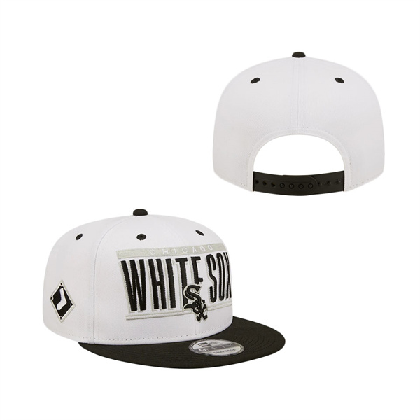 Chicago White Sox New Era Retro Title 9FIFTY Snapback Hat White Black