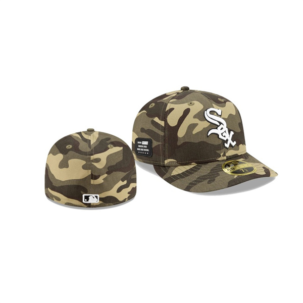Men's Chicago White Sox 2021 Armed Forces Day Camo On-Field Low Profile 59FIFTY Fitted Hat