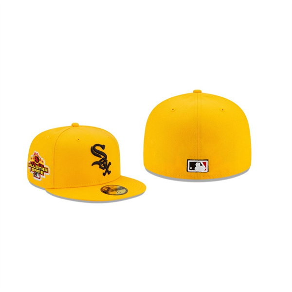 Men's Chicago White Sox Red Under Visor Gold 59FIFTY Fitted Hat