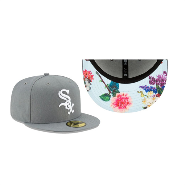 Men's Chicago White Sox Floral Undervisor Gray 59FIFTY Fitted Hat