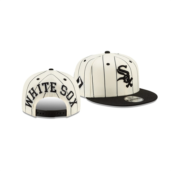 Men's Chicago White Sox Pinstripe White 9FIFTY Snapback Hat