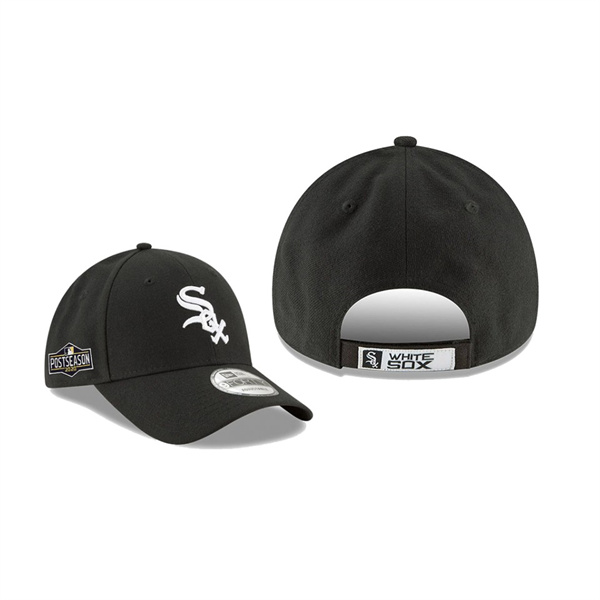 Men's Chicago White Sox 2020 Postseason Black Side Patch 9FORTY Adjustable Hat