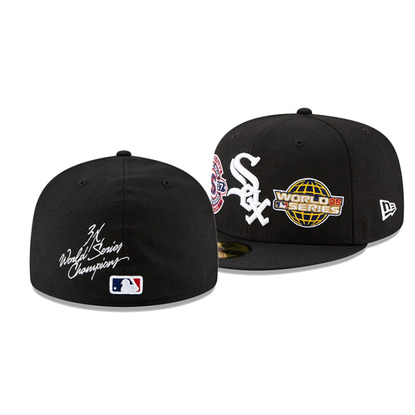Chicago White Sox 3x World Series Champions Black 59FIFTY Fitted Hat