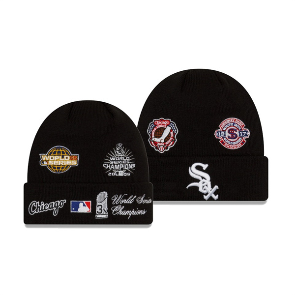 Chicago White Sox Champions Black Cuffed Knit Hat