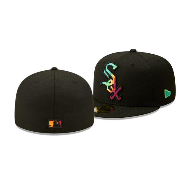 Chicago White Sox Neon Fill Black 59FIFTY Fitted Hat