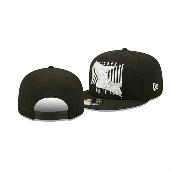 Chicago White Sox Shapes Black 9FIFTY Snapback Hat