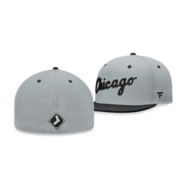 Chicago White Sox Team Fitted Gray Black Fanatics Branded Hat