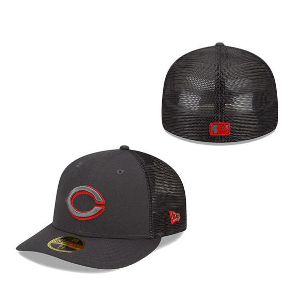 Cincinnati Reds New Era 2022 Batting Practice Low Profile 59FIFTY Fitted Hat Graphite