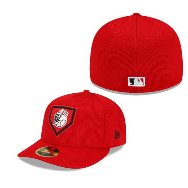Cincinnati Reds Red Clubhouse Cooperstown Collection Low Profile Fitted Hat