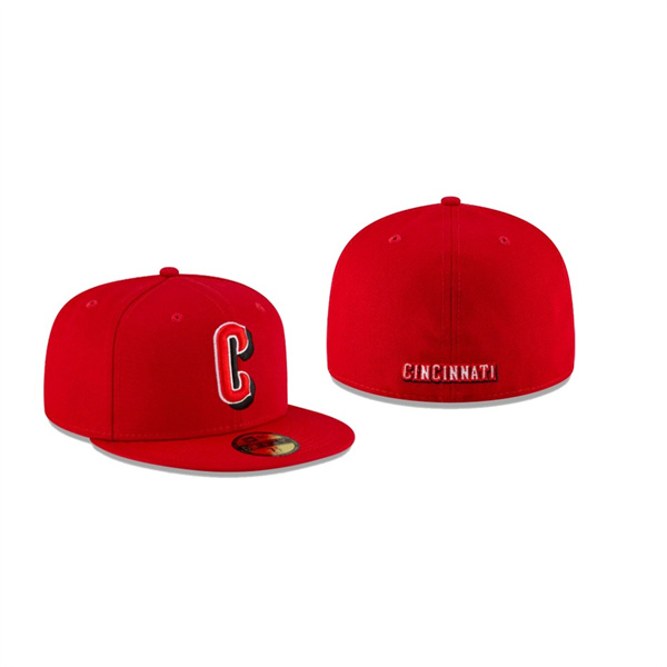 Men's Cincinnati Reds Ligature Red 59FIFTY Fitted Hat