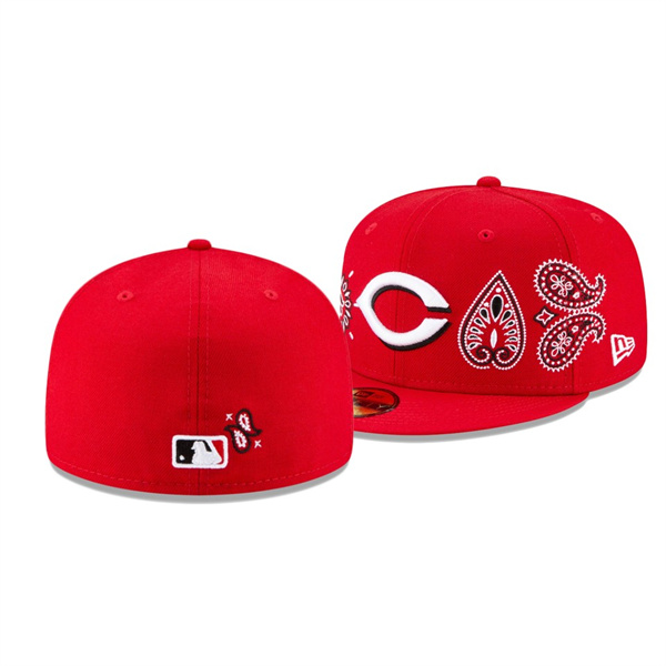 Cincinnati Reds Paisley Elements Red 59FIFTY Fitted Hat