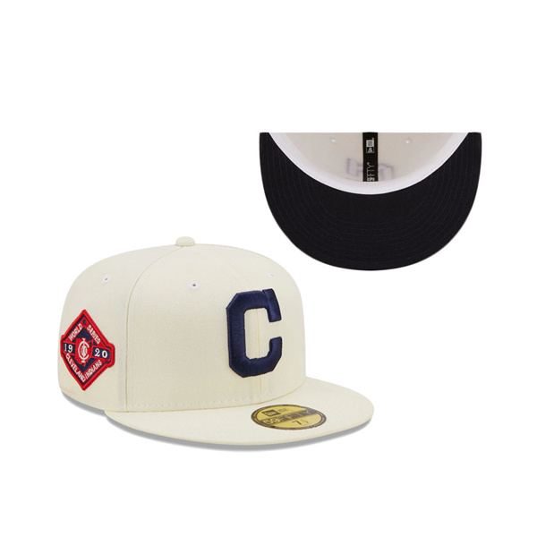 Cleveland Indians 1920 World Series Chrome Alternate Undervisor 59FIFTY Fitted Cap Cream