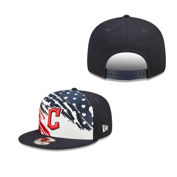 Cleveland Guardians Navy 2022 4th Of July Stars Stripes 9FIFTY Snapback Adjustable Hat
