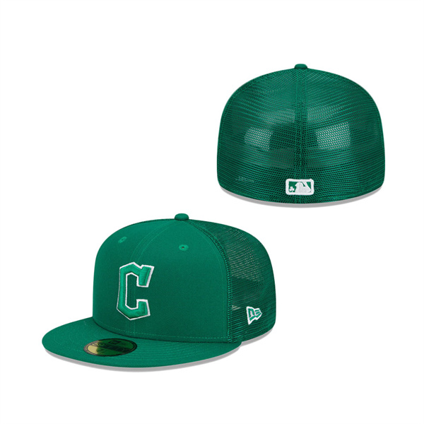 Cleveland Guardians New Era 2022 St. Patrick's Day On-Field 59FIFTY Fitted Hat Green