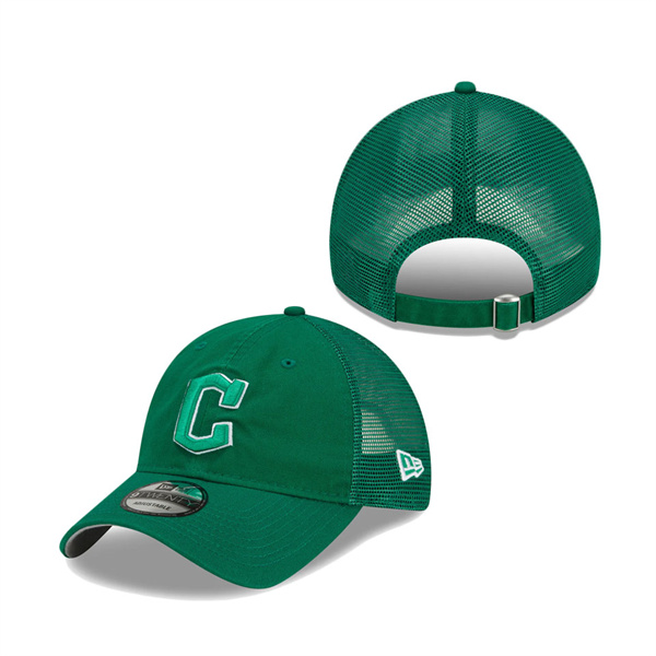 Cleveland Guardians New Era St. Patrick's Day 9TWENTY Adjustable Hat Green