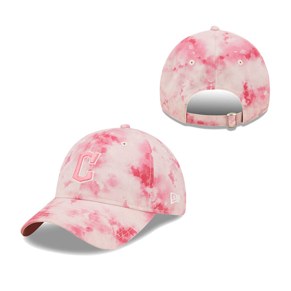 Girls Youth Cleveland Guardians New Era Pink 2022 Mother's Day 9TWENTY Adjustable Hat