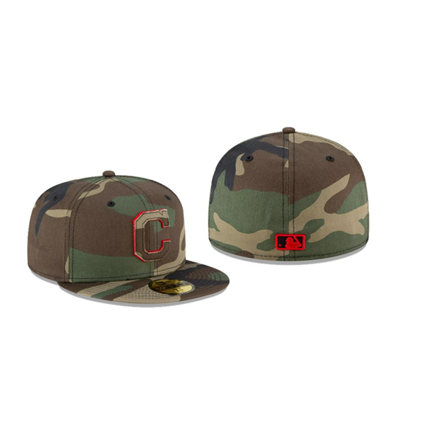 Men's Cleveland Indians Forest Pop Camo Green 59FIFTY Fitted Hat